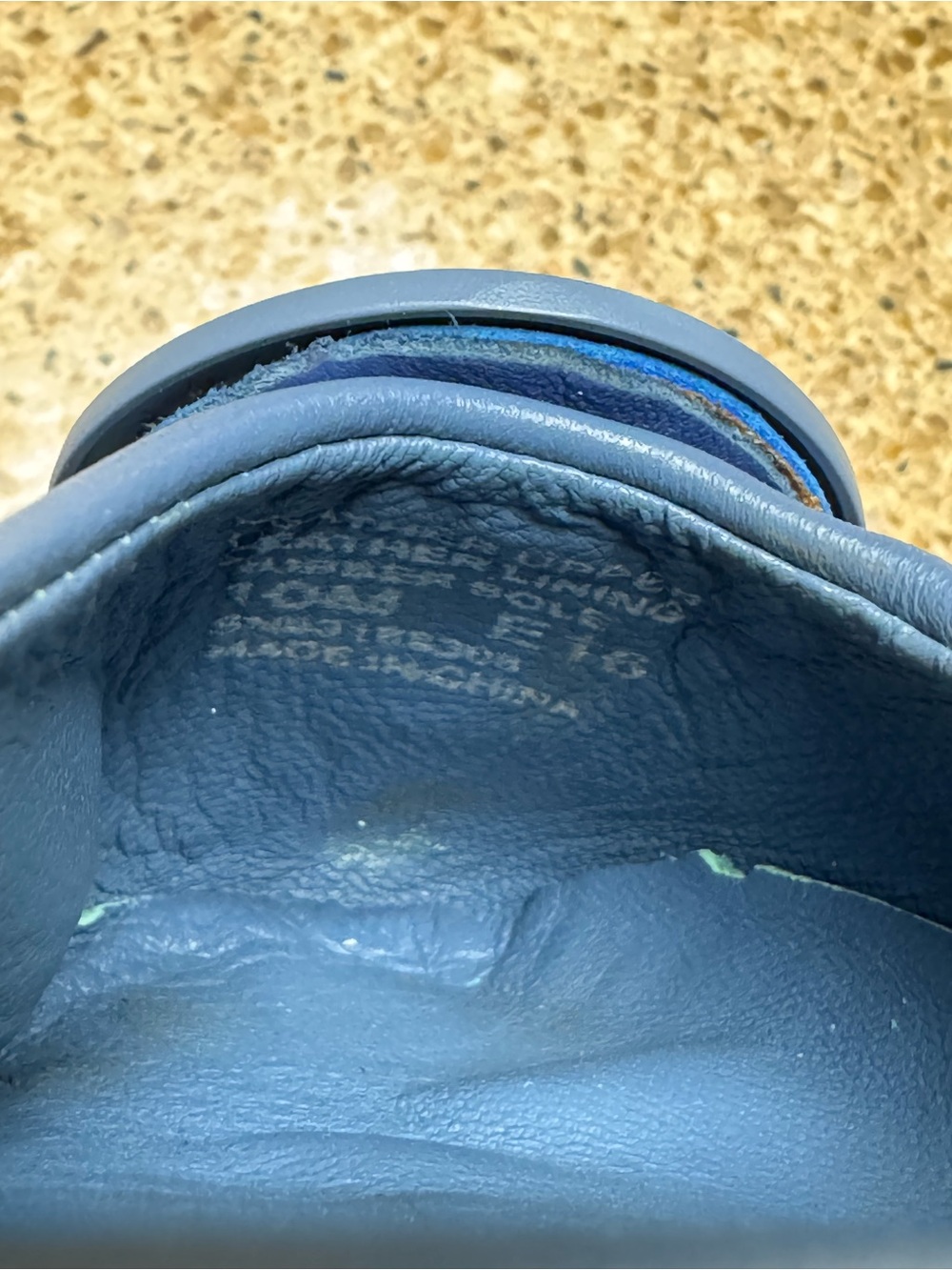 Tory Burch Blue Leather Logo Ballet Flats - Picture 16 of 16